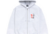 TALL DICE ZIP HOODIE ASH HEATHER