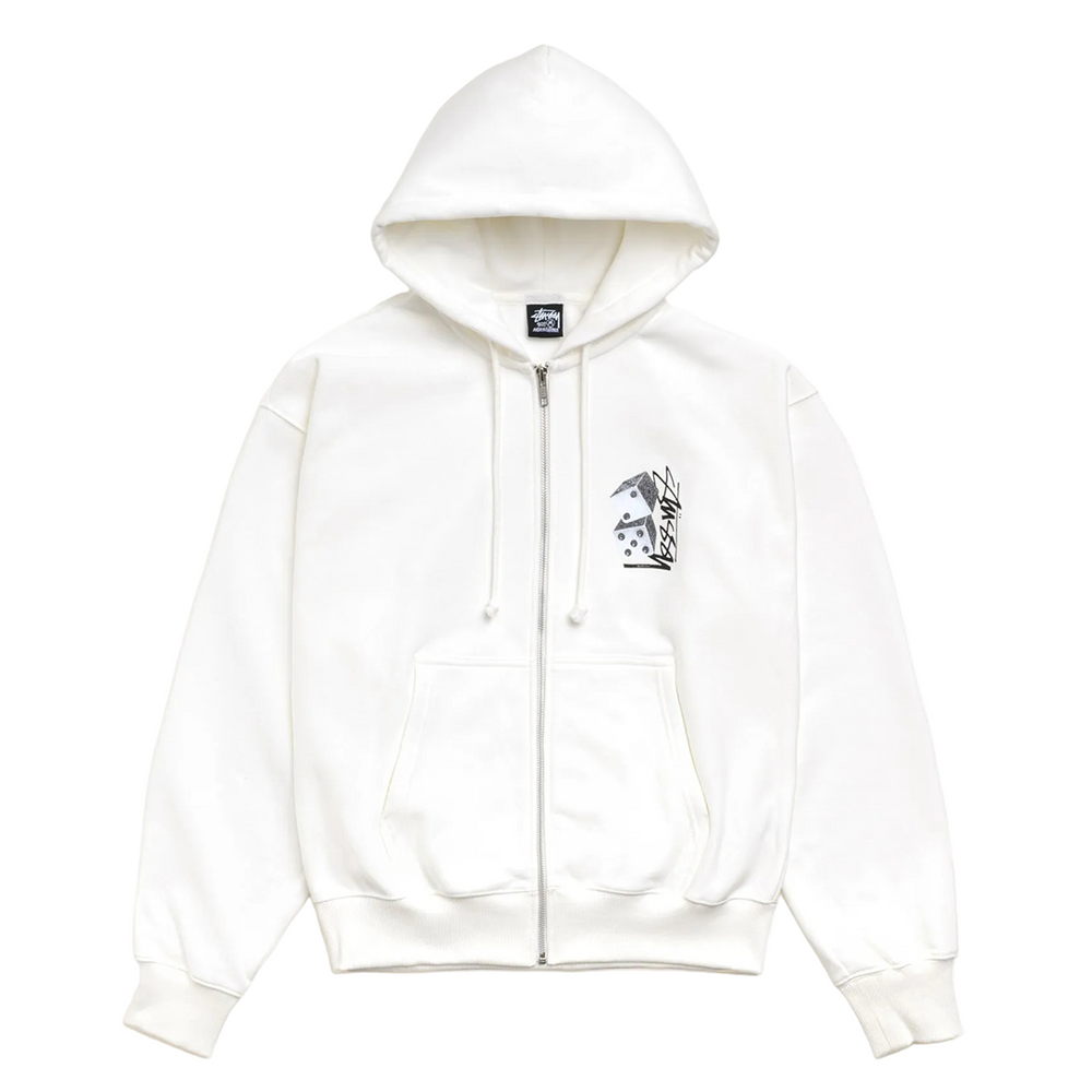TALL DICE ZIP HOODIE OFF WHITE