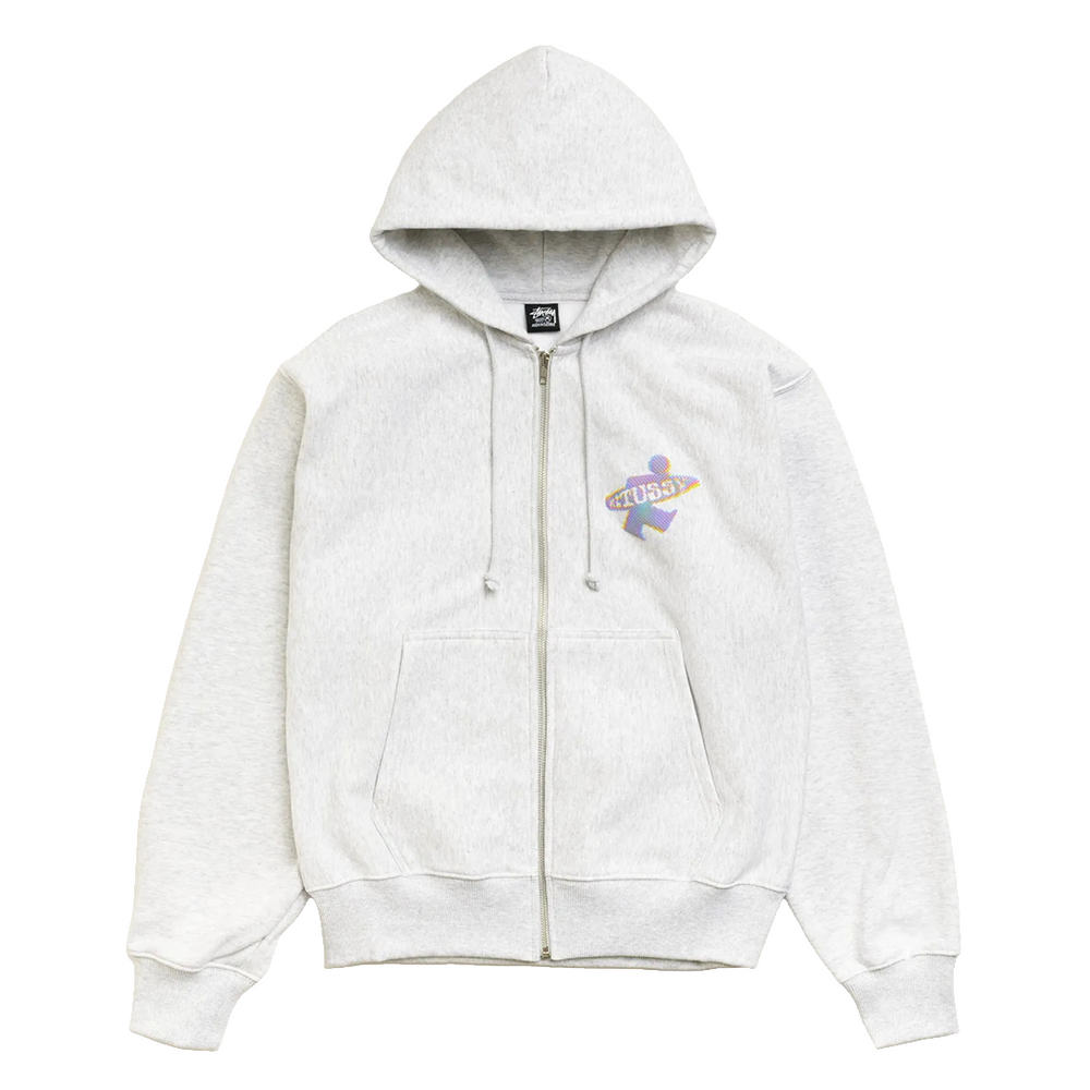 DOT SURF ZIP HOODIE ASH HEATHER