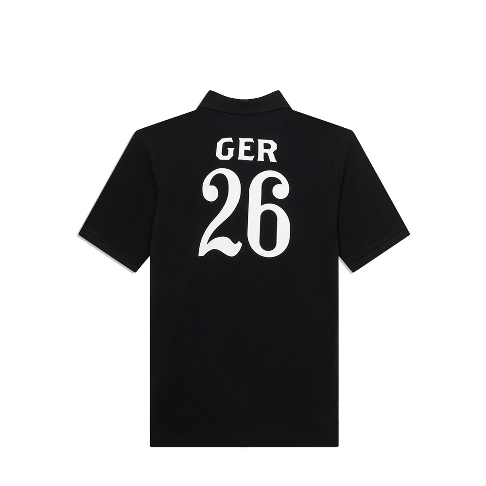 GERMANY MESH KNIT POLO BLACK