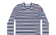 CHEMISE À MANCHES LONGUES RAYÉES MARINE CDG X INVADER