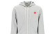 SWEAT À CAPUCHE ZIPPÉ CDG INVADER PIXEL COEUR GRIS