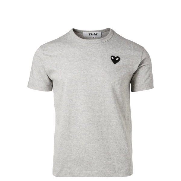 CAMISETA CDG CORAZÓN NEGRO GRIS