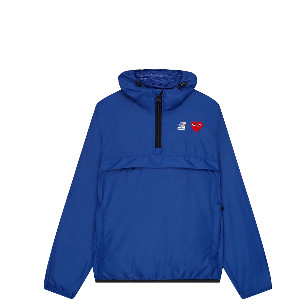 CDG x K WAY HALF ZIP JACKET BLUE NRML