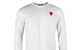 CDG LAYERED RED HEART LONG SLEEVE T-SHIRT WHITE