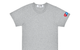 T-SHIRT CDG INVADER COEUR ROUGE MANCHES COURTES GRIS