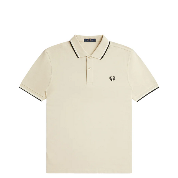 CHEMISE FRED PERRY À DEUX BOUTONS AVOINE 
