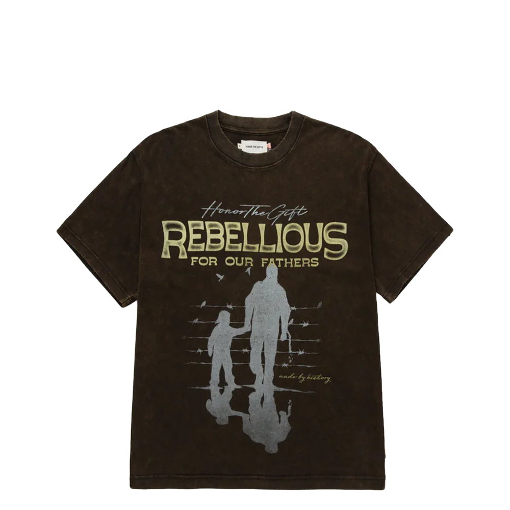 REBELLIOUS FOR OUR FATHERS T-SHIRT BLACK
