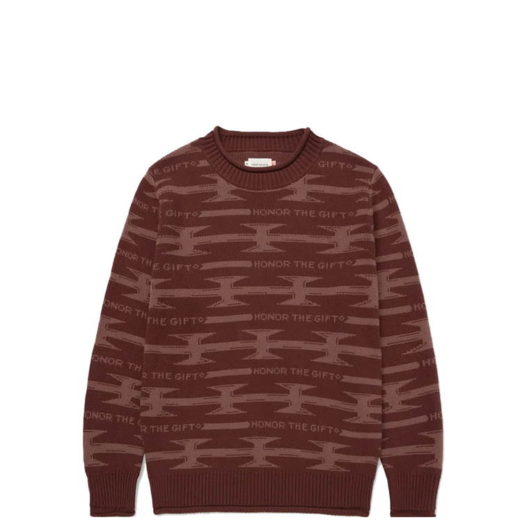 H WIRE KNIT SWEATER BROWN
