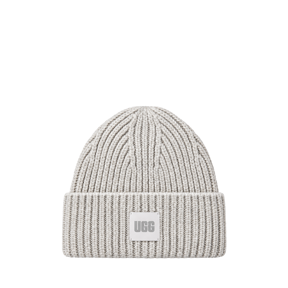 CHUNKY RIB BEANIE LIGHT GREY