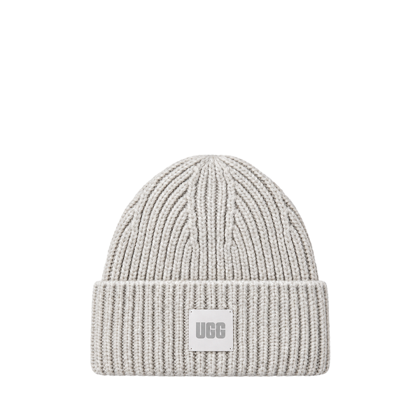 CHUNKY RIB BEANIE LIGHT GREY