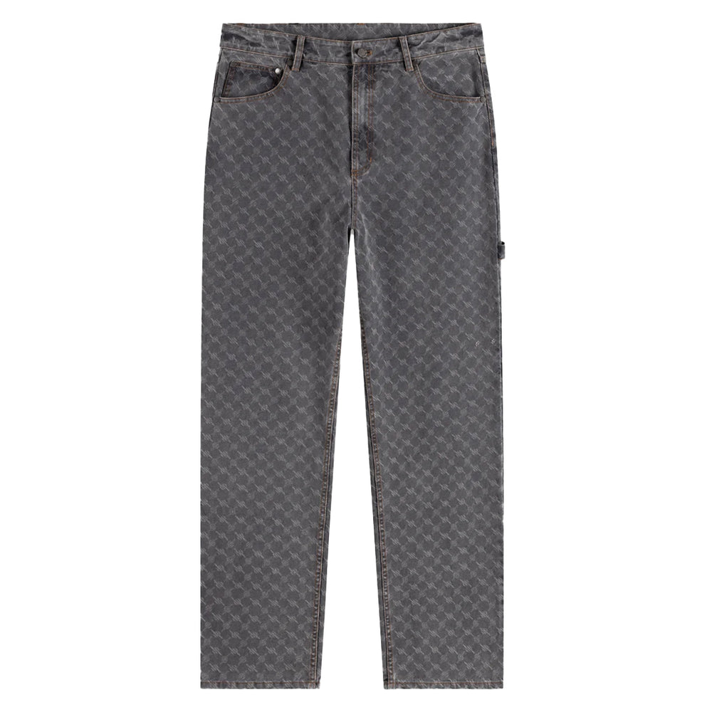 GREY MONOGRAM WORKWEAR AMBA JEANS