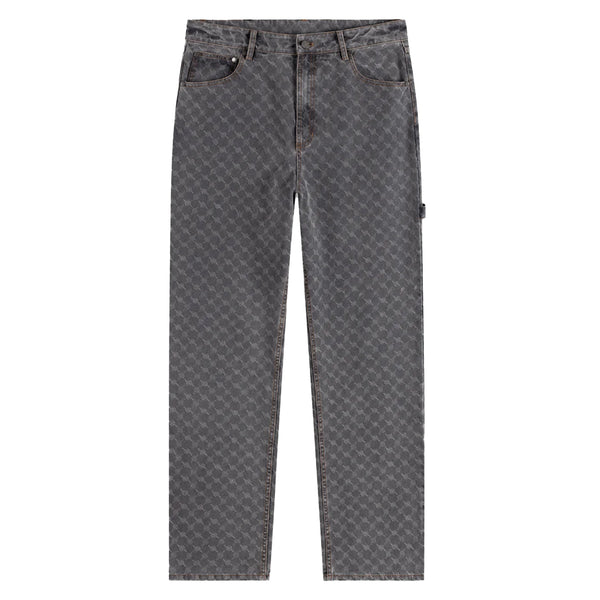 GREY MONOGRAM WORKWEAR AMBA JEANS