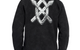 TEXTURED METALLIC SHIELD SWEATER WASHED BLACK