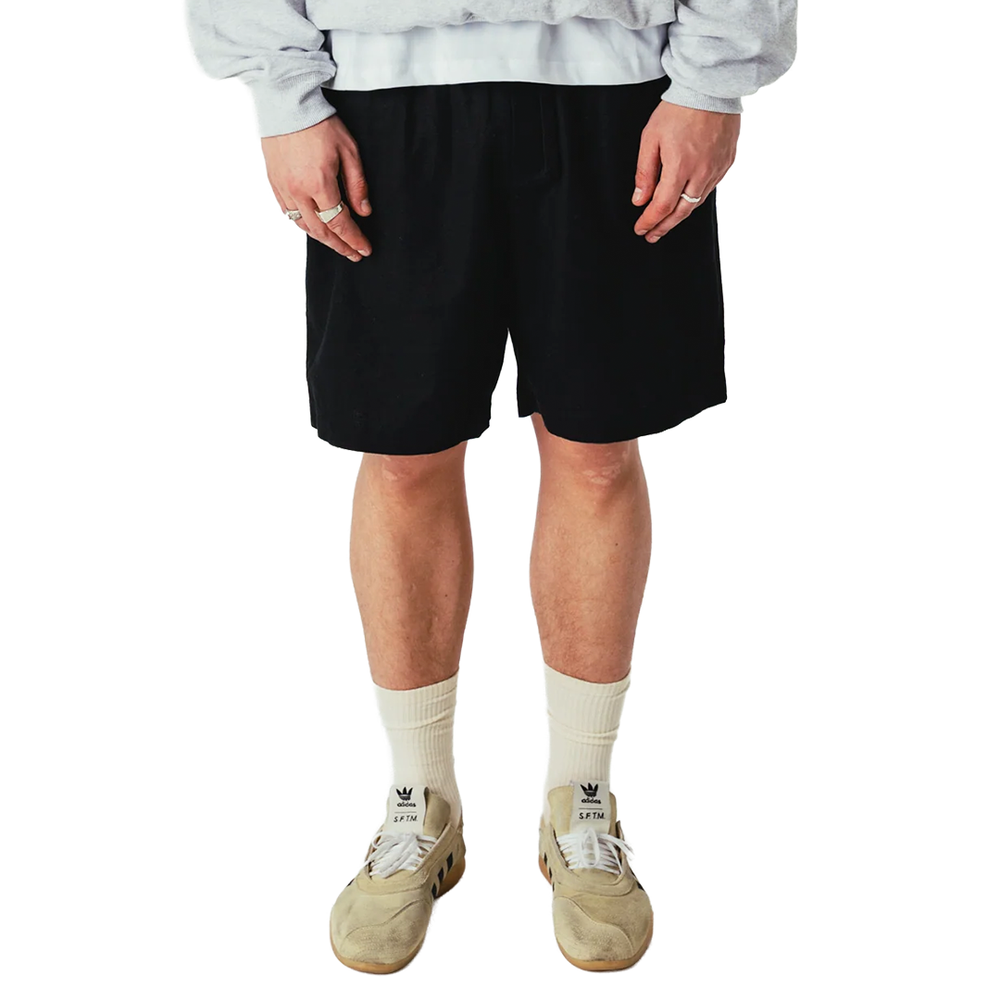 WBBOMMY LINEN SHORTS BLACK