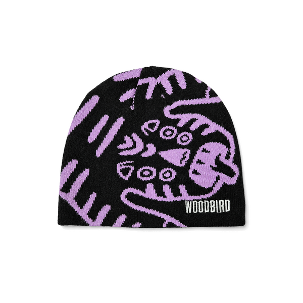 WBYAN JQ ART BEANIE BLACK / VIOLET