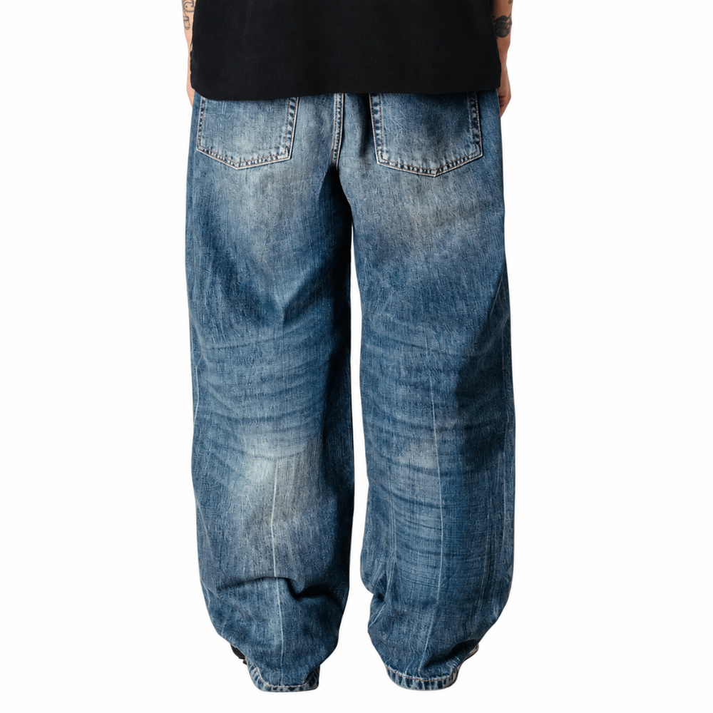 WBYUTO FREEZE JEANS WASHED MID BLUE