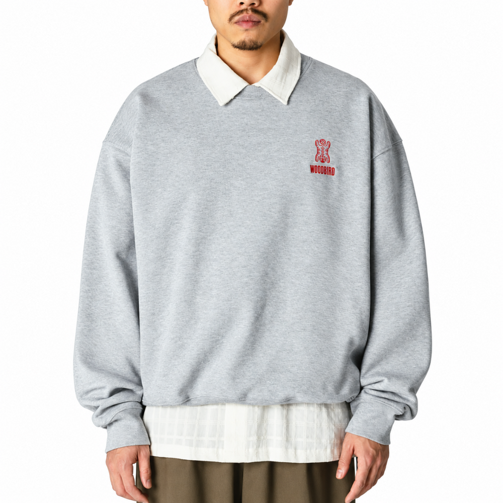 WBDUKE TIGER CREW GREY MELANGE