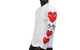 CDG RED HEARTS RIGHT SLEEVE T-SHIRT