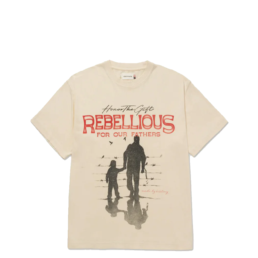 REBELLIOUS FOR OUR FATHERS T-SHIRT BONE