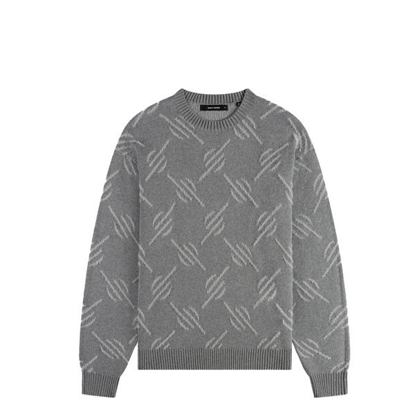TEVIN MONOGRAM KNIT SWEATER