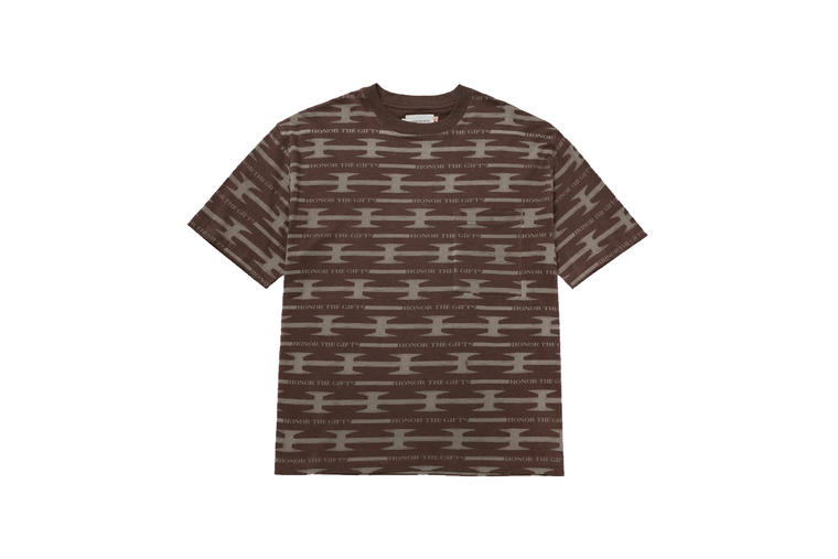 H WIRE KNIT T-SHIRT BROWN
