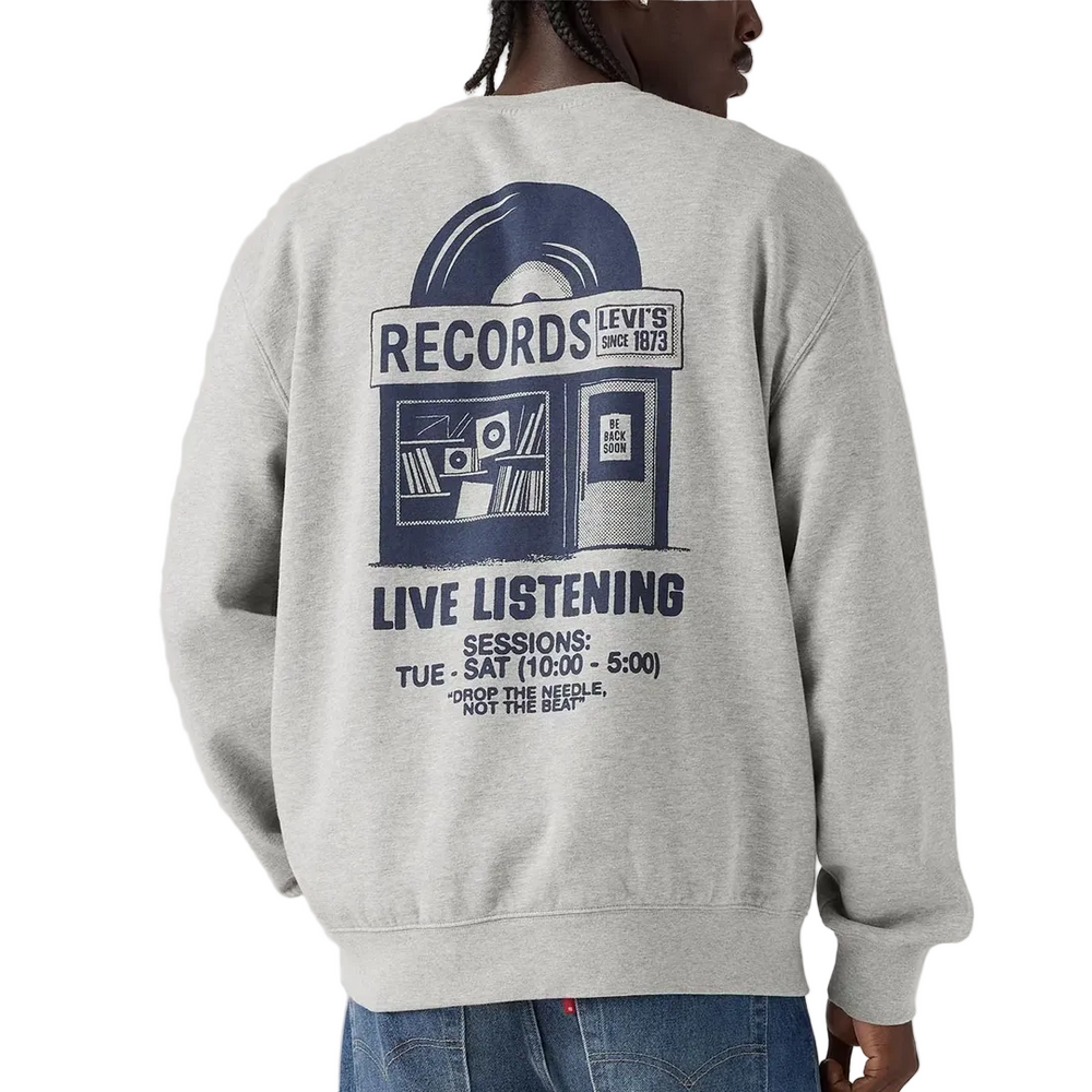 RELAXED GRAPHIC SWEATSHIRT HEATHER GREY