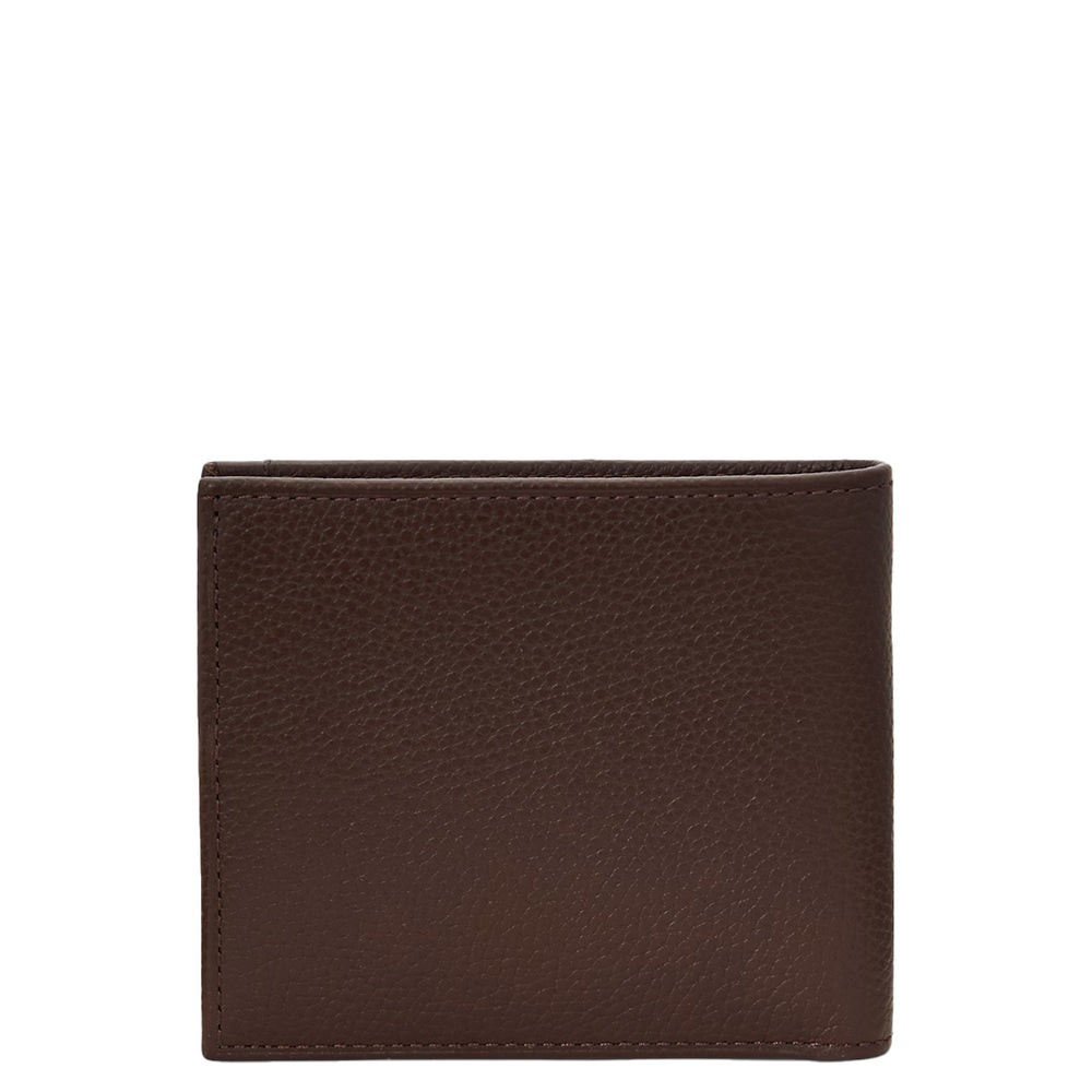 PEBBLED LEATHER BILLFOLD WALLET