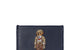 EMBROIDERED BEAR LEATHER CARD HOLDER