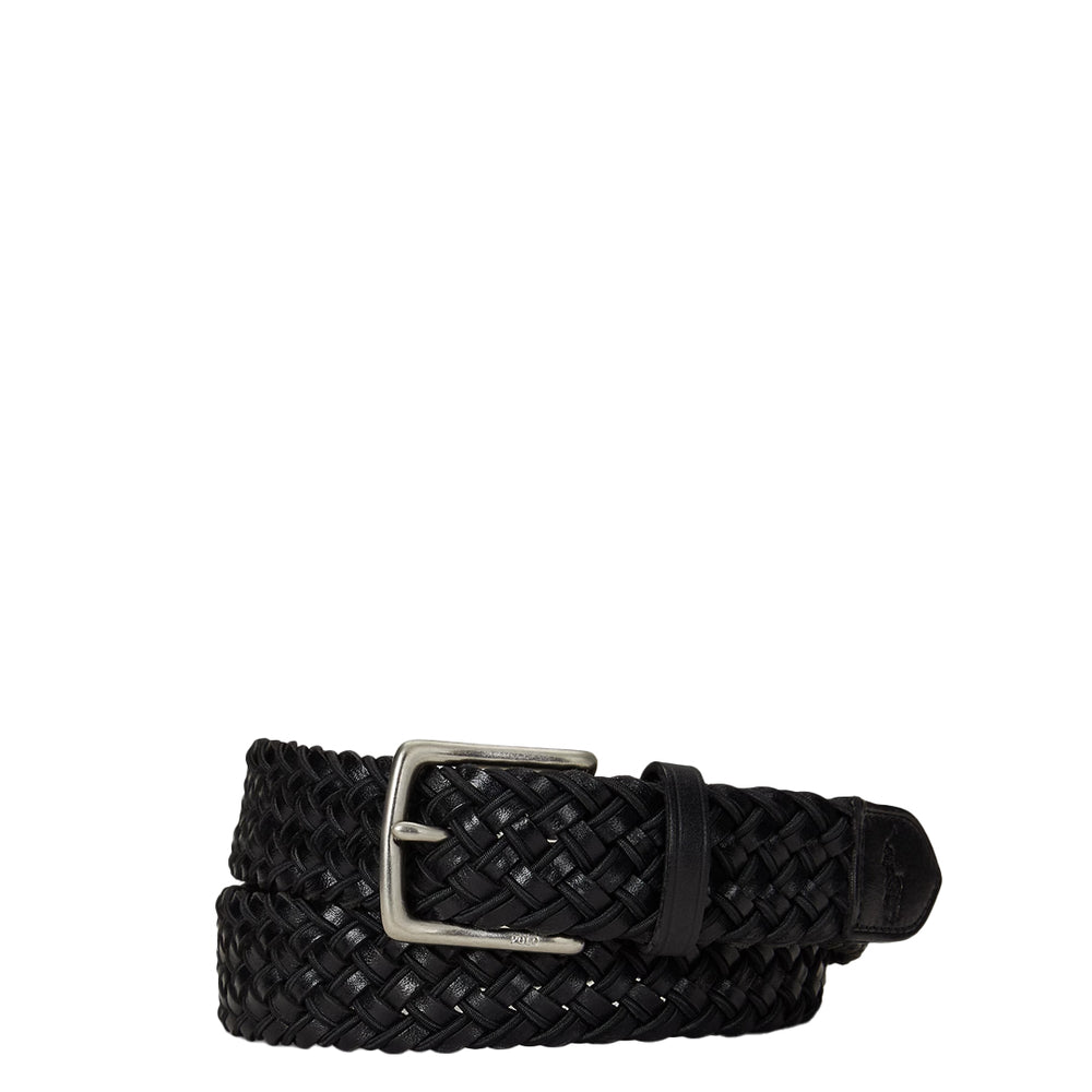 LEATHER & BRAIDED CORD WOVEN BELT
