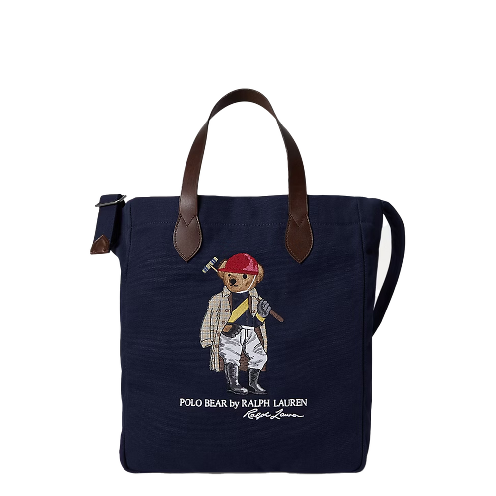 POLO BEAR CANVAS SHOPPER TOTE