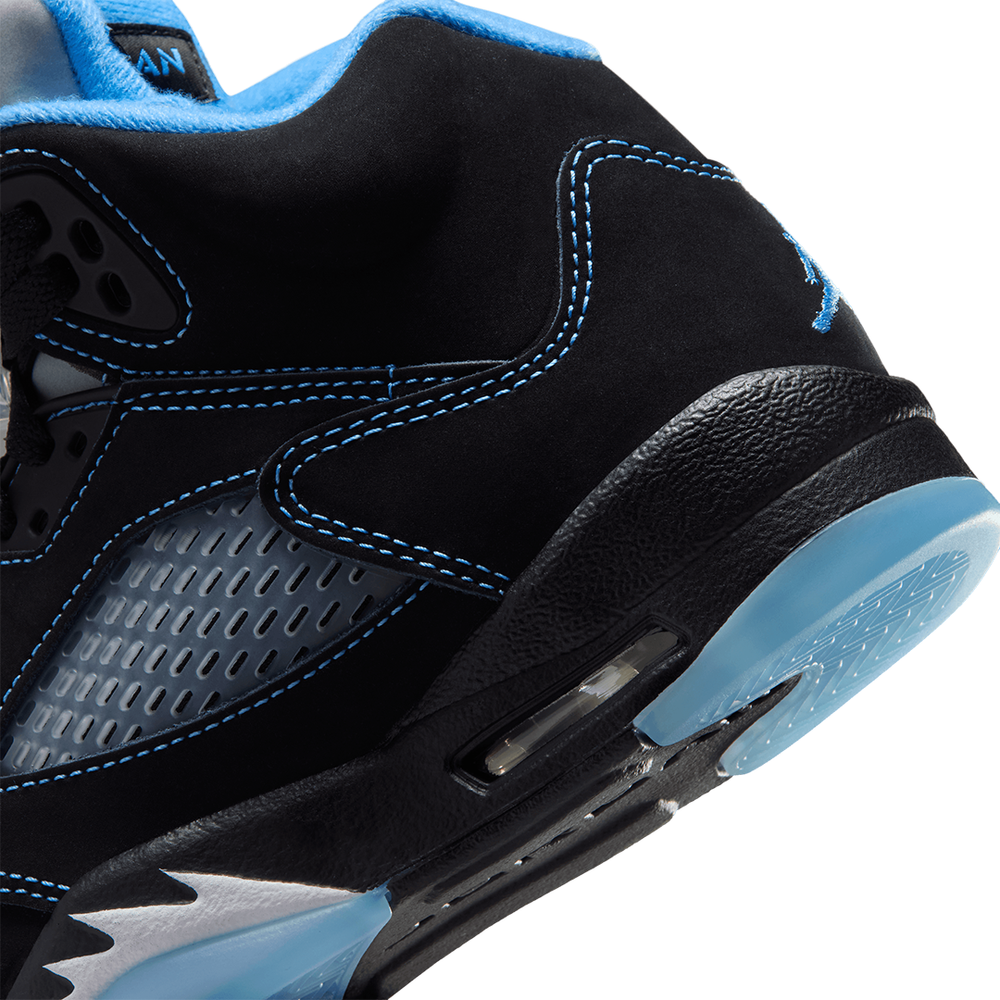 AIR JORDAN 5 "BLACK CAROLINA" (GS) BLACK / UNIVERSITY BLUE