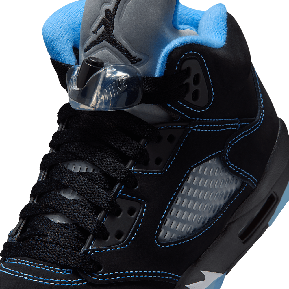 AIR JORDAN 5 "BLACK CAROLINA" (GS) BLACK / UNIVERSITY BLUE