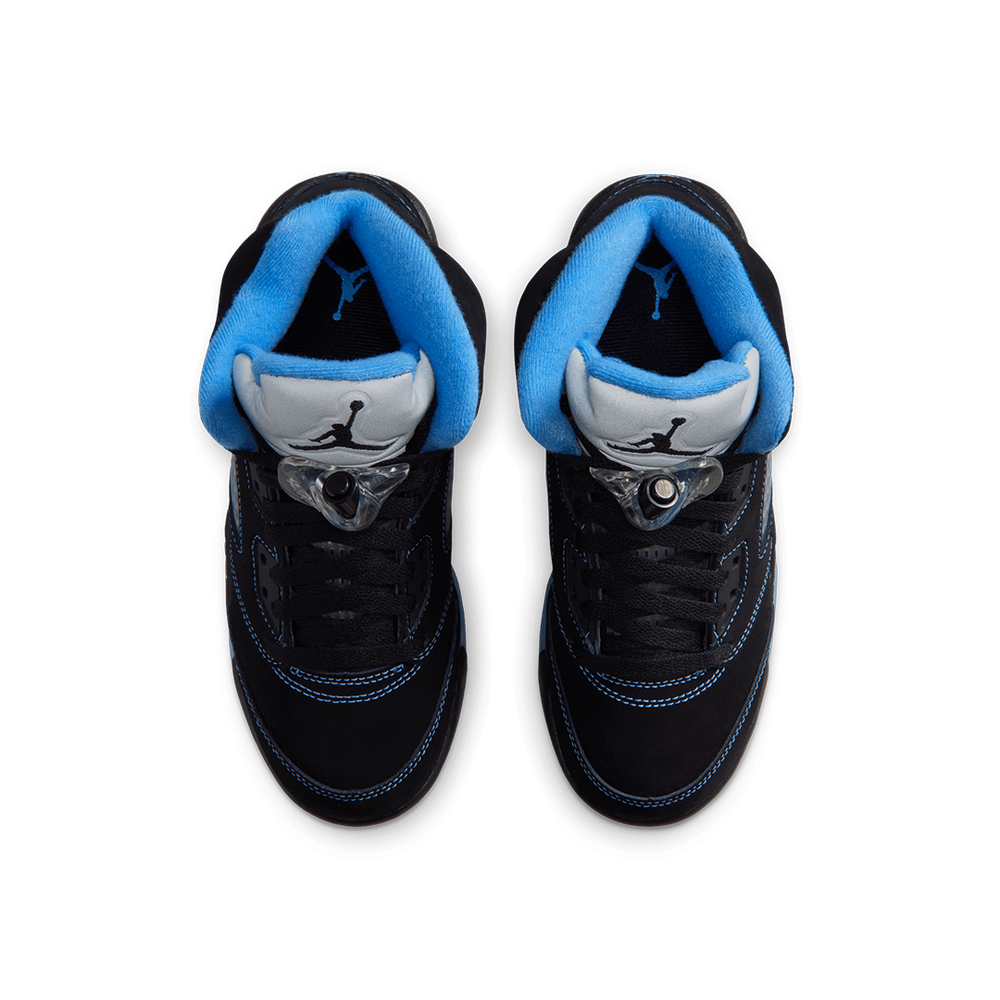 AIR JORDAN 5 "BLACK CAROLINA" (GS) BLACK / UNIVERSITY BLUE