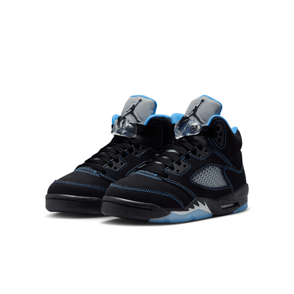 AIR JORDAN 5 "BLACK CAROLINA" (GS) BLACK / UNIVERSITY BLUE
