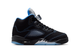 AIR JORDAN 5 "BLACK CAROLINA" (GS) BLACK / UNIVERSITY BLUE
