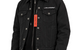COATED DENIM JACKET BLACK