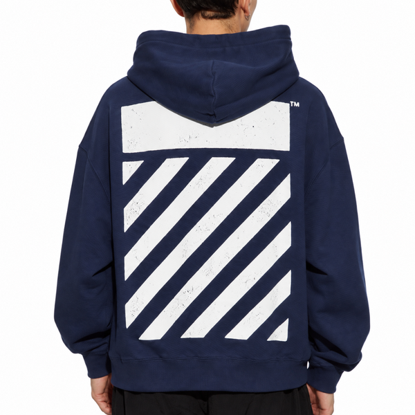 DIAGONAL HOODIE MARINE