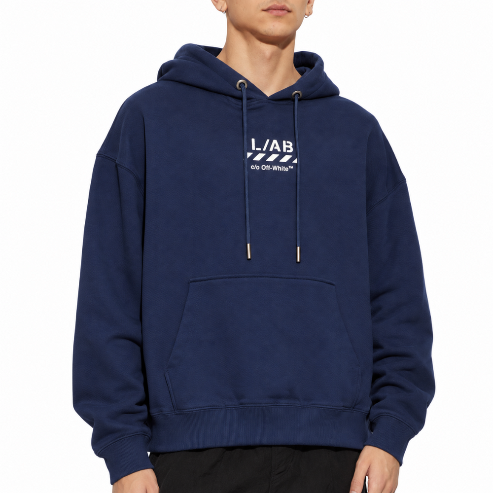 DIAGONAL HOODIE MARINE