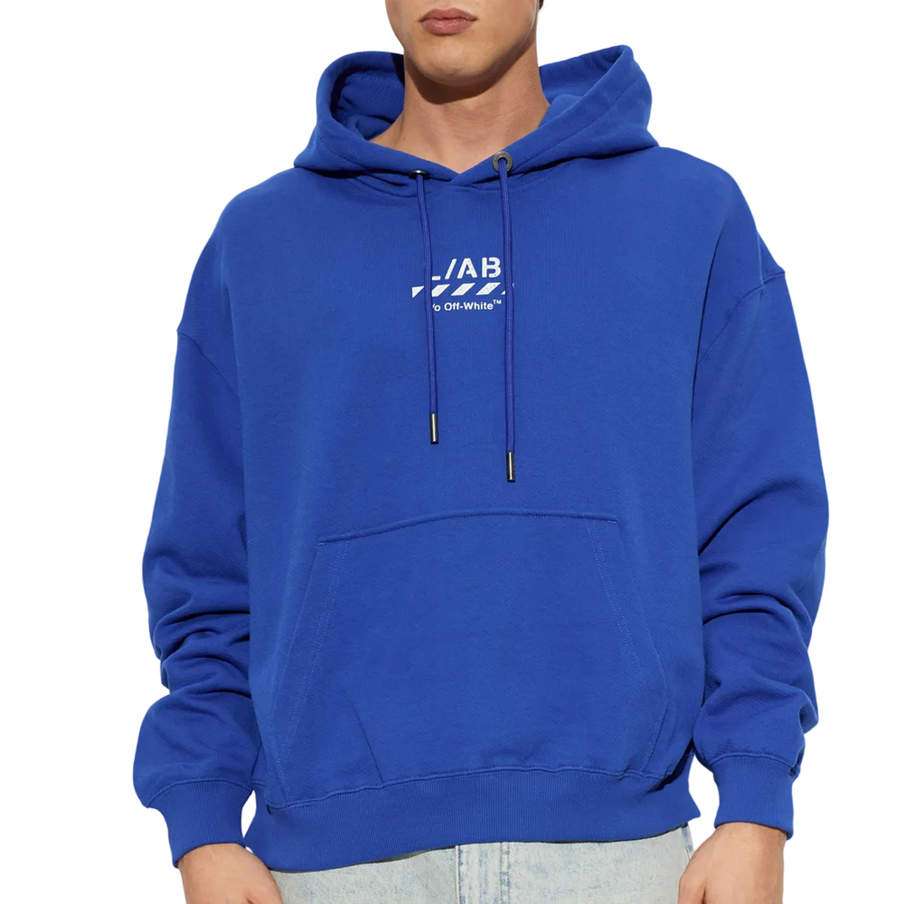 DIAGONAL HOODIE COBALT BLUE