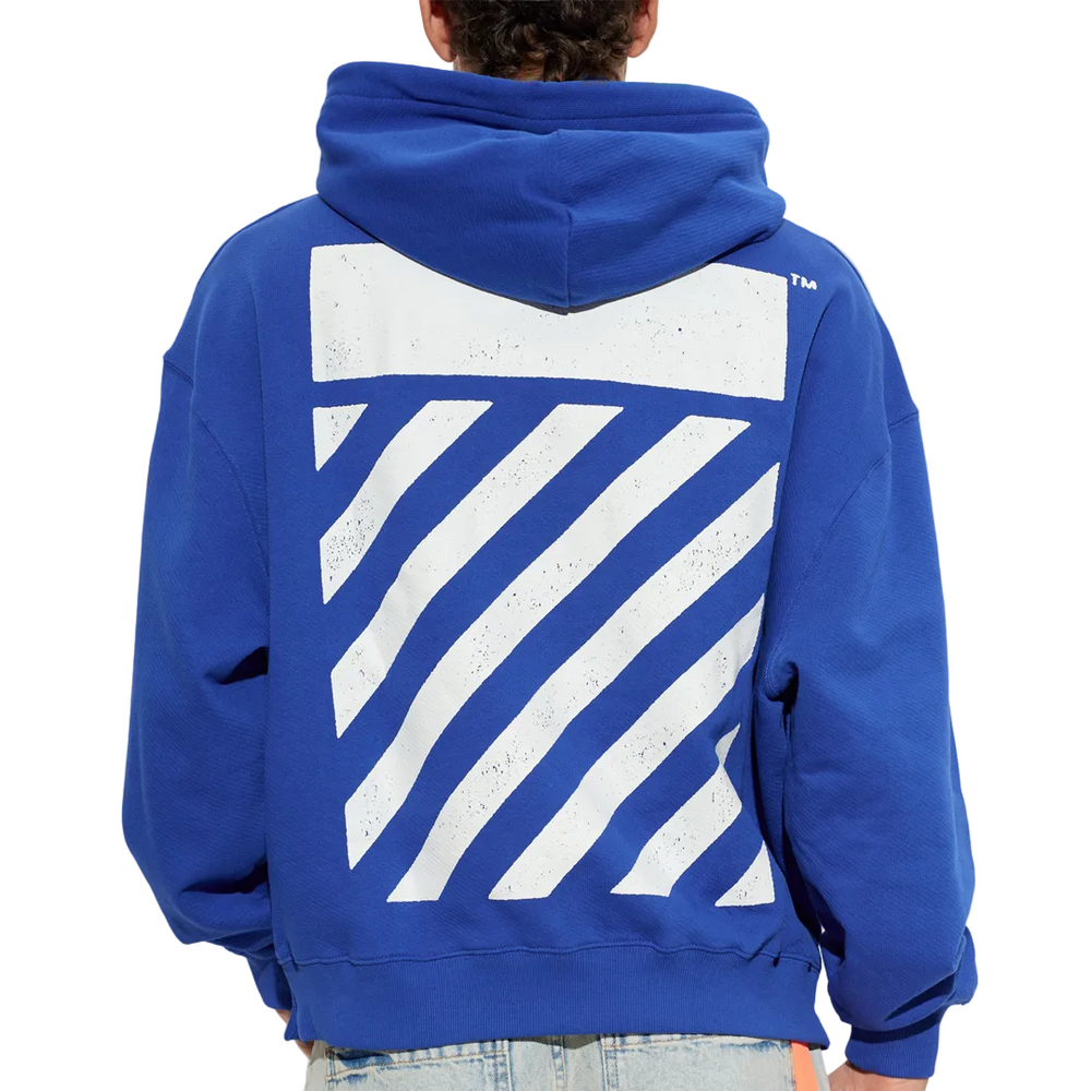 DIAGONAL HOODIE COBALT BLUE