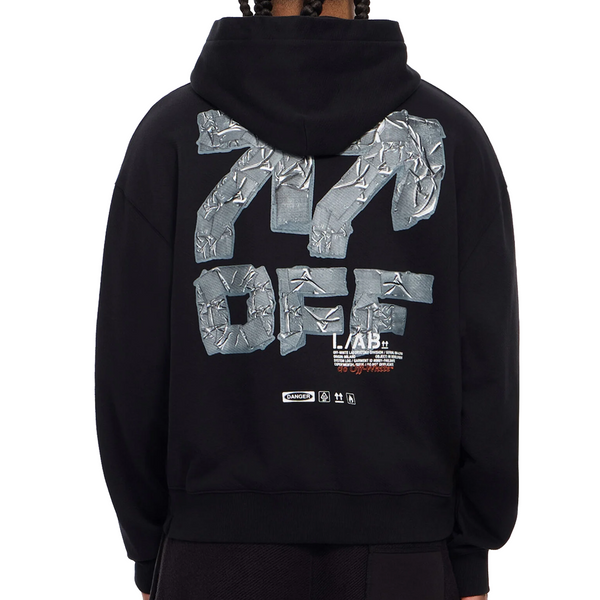 OFF ACTIVE TAPE HOODIE BLACK
