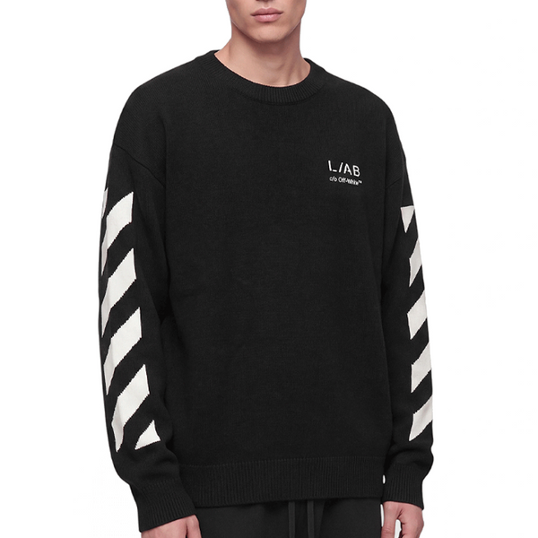 L/AB CREW NECK SWEATER BLACK