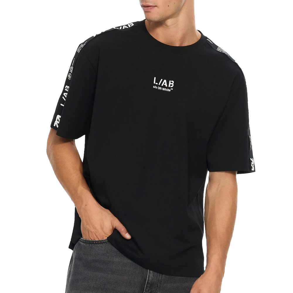 L/AB LOGO TAPE T-SHIRT BLACK