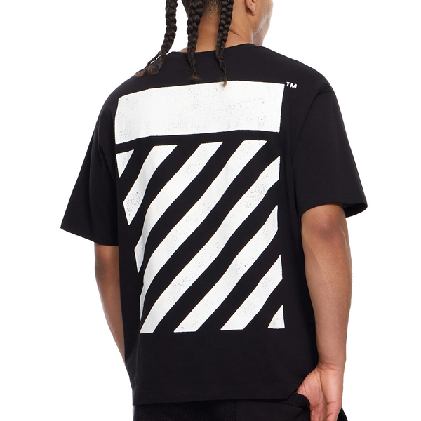 L/AB DIAGONAL OVERSIZED T-SHIRT BLACK