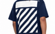 L/AB DIAGONAL OVERSIZED T-SHIRT MARINE