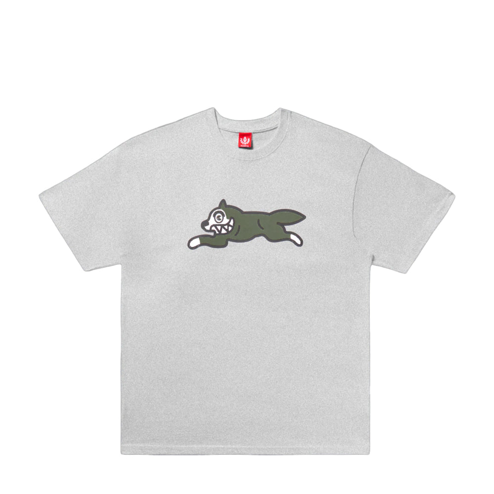 RUNNING DOG TEE HEATHER GREY