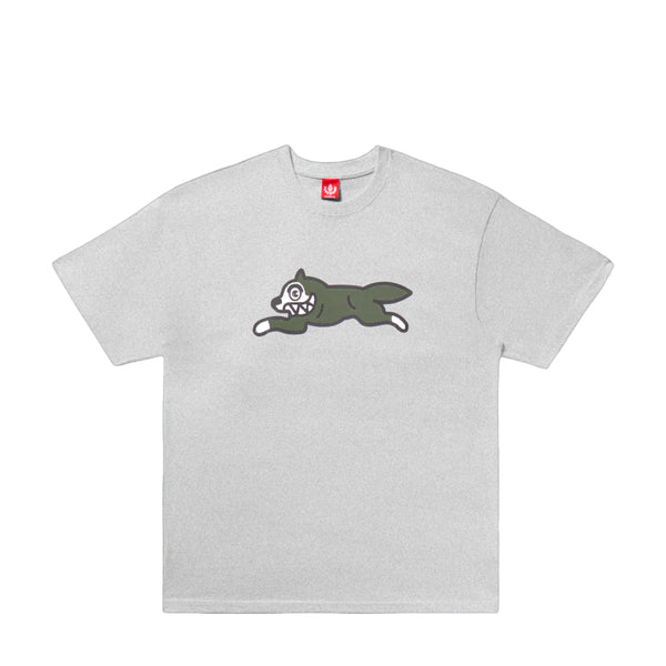 RUNNING DOG TEE HEATHER GREY