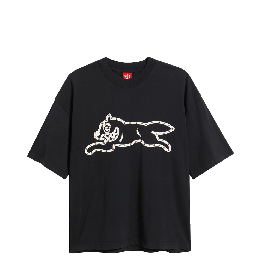 FRANK STUD LOGO SHORT SLEEVE KNIT BOXY FIT