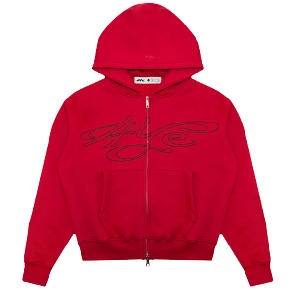 SIGNATURE ZIP HOODIE RED/BLACK